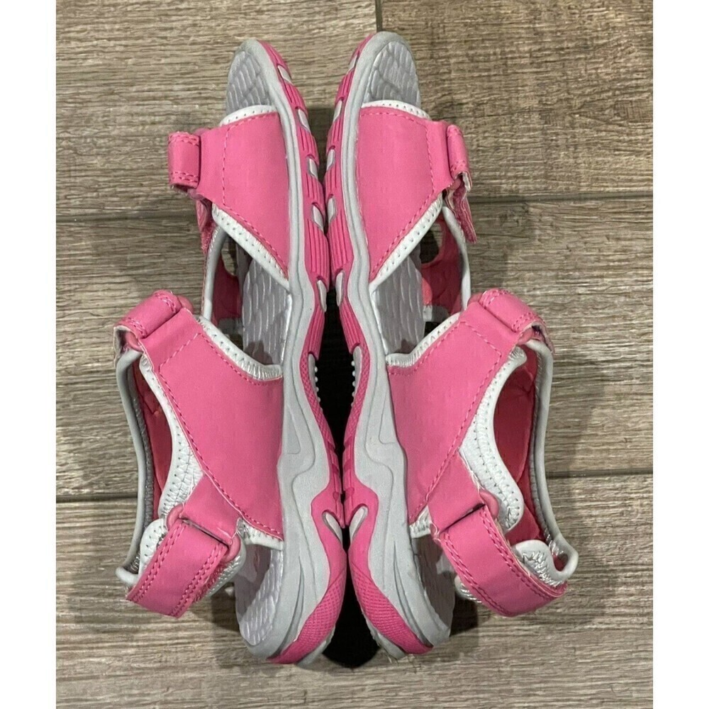 Eddie Bauer Kelsey Sport Sandals Girls Size 4 Pink Adjustable Straps Shoes - Picture 8 of 12